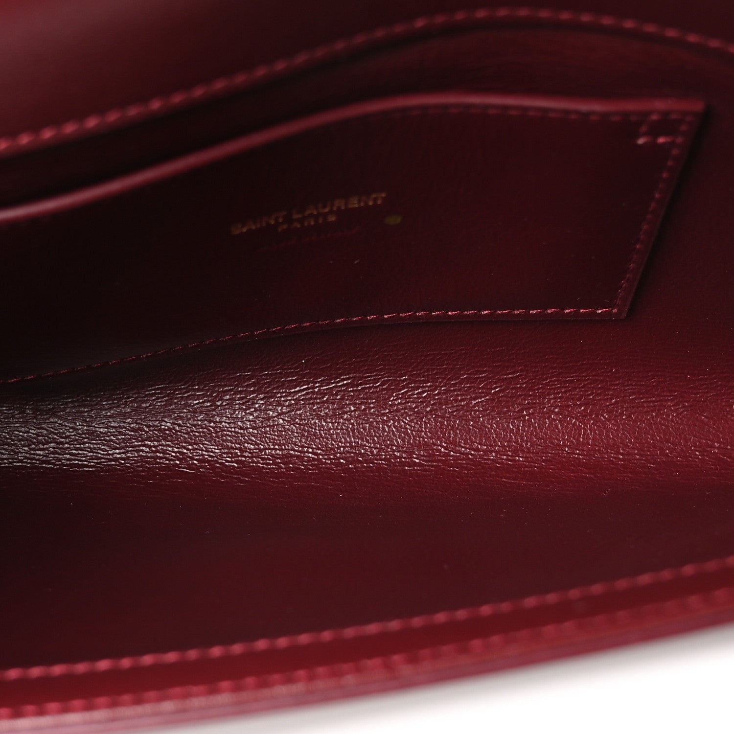 Saint Laurent Patent Monogram Kate Clutch Gloss Burgundy 4 of 8