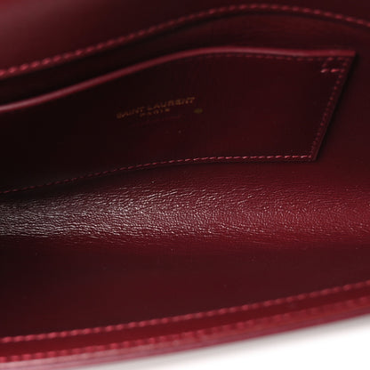 Saint Laurent Patent Monogram Kate Clutch Gloss Burgundy 4 of 8