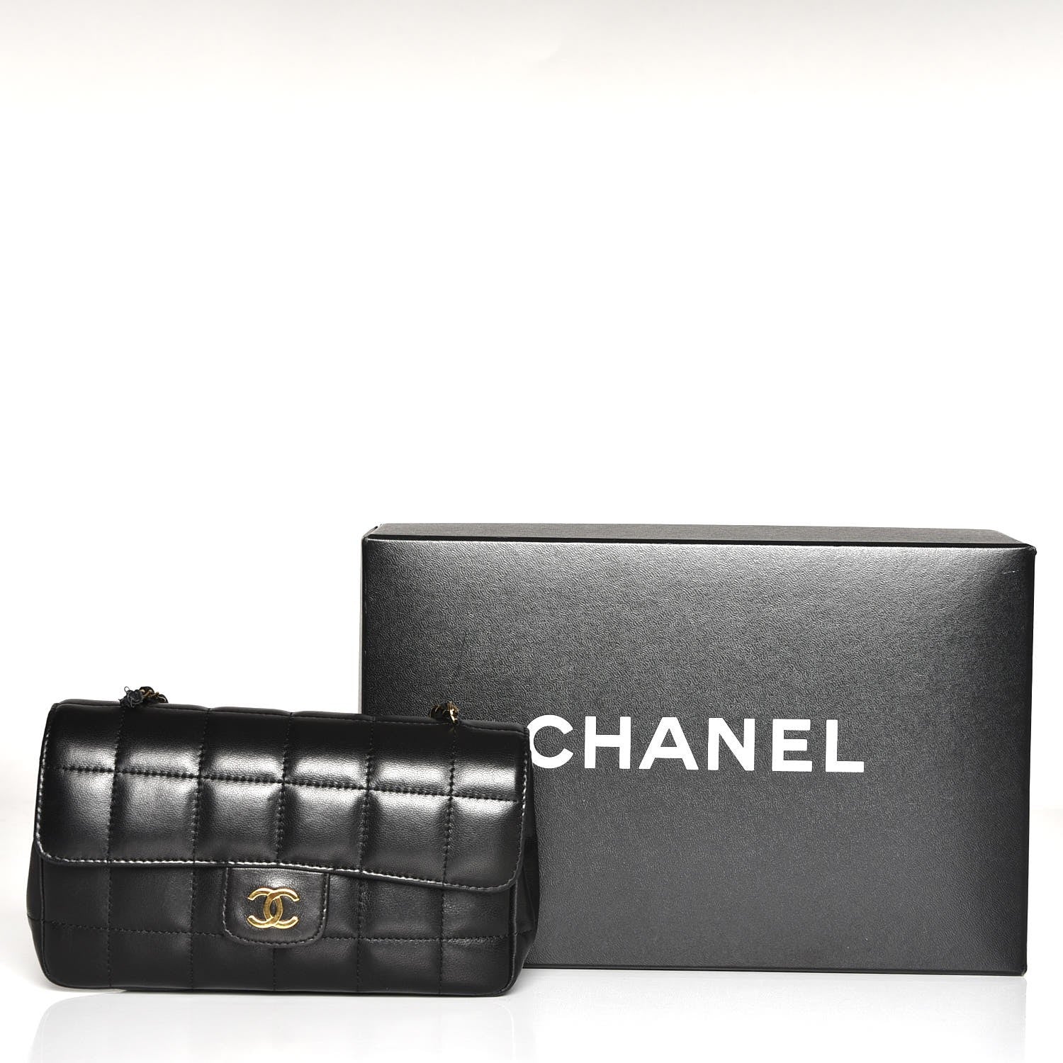 Chanel Lambskin Quilted Mini Chocolate Bar Flap Black 9 of 9