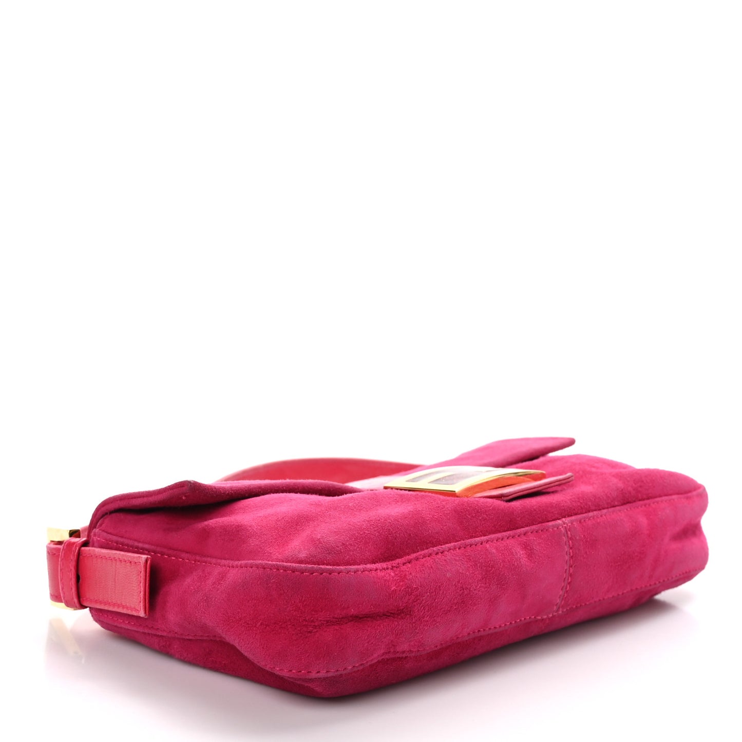 Suede Baguette Fuchsia