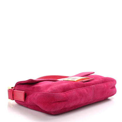 Fendi Suede Baguette Fuchsia 4 of 10