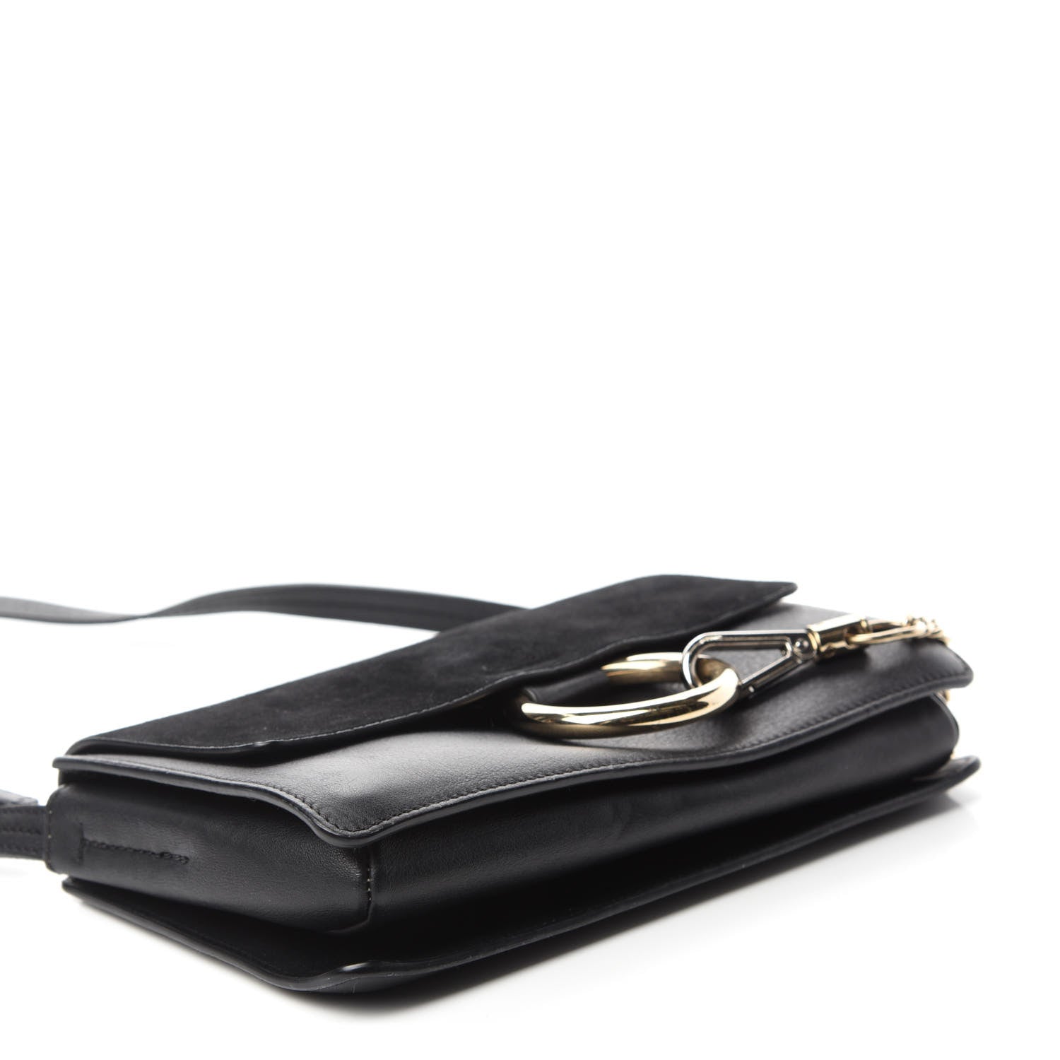 Chloe Suede Calfskin Small Faye Shoulder Bag Black 4 of 9