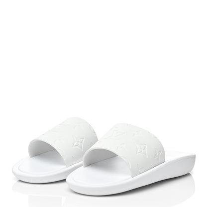 Louis Vuitton Rubber Monogram Embossed Sunbath Flat Mule 36 White 3 of 7