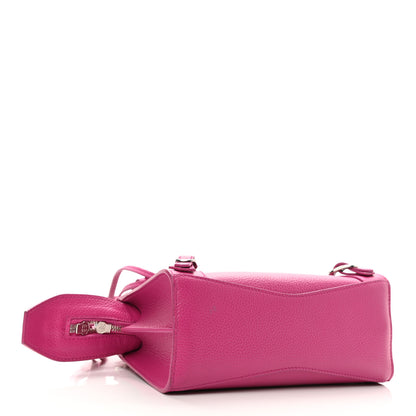 Balenciaga Grained Calfskin Neo Classic Silver Hardware Mini City Fuchsia 4 of 8