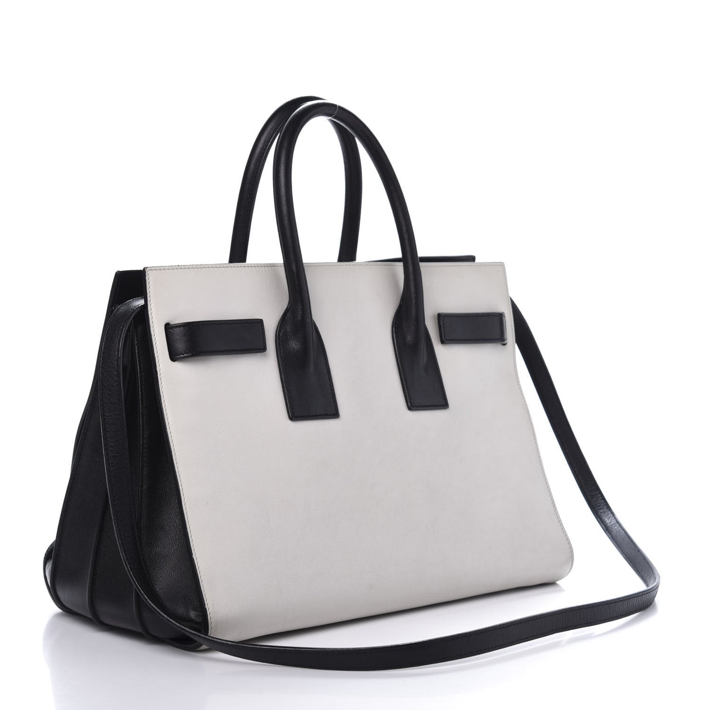 Calfskin Small Sac De Jour White Black
