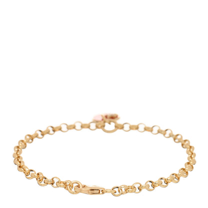 Foundrae 18K Yellow Gold Diamond Enamel Star Strength Medium Belcher Bracelet Red 2 of 4