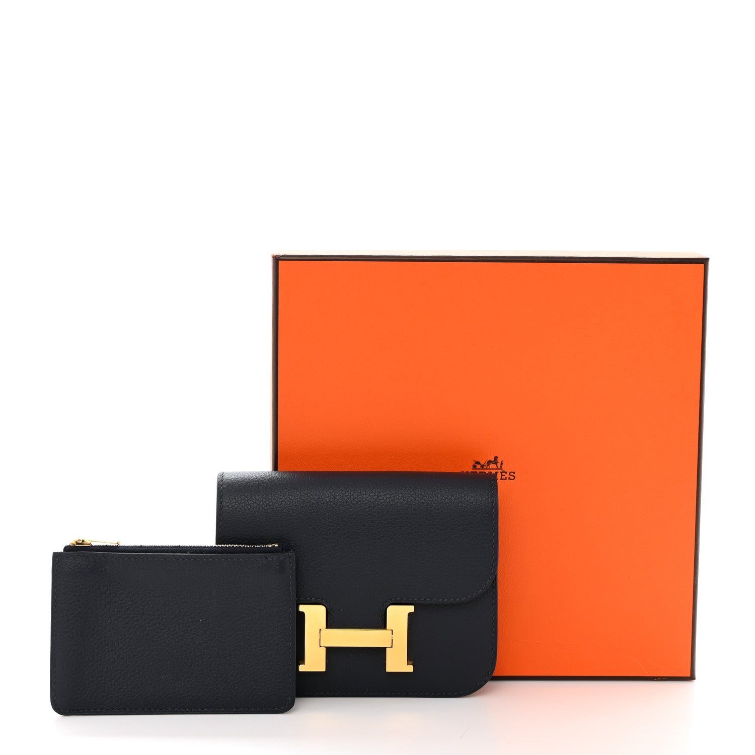 Hermes Evercolor Constance Slim Wallet Bleu Nuit 9 of 9