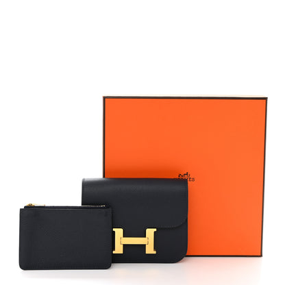 Hermes Evercolor Constance Slim Wallet Bleu Nuit 9 of 9