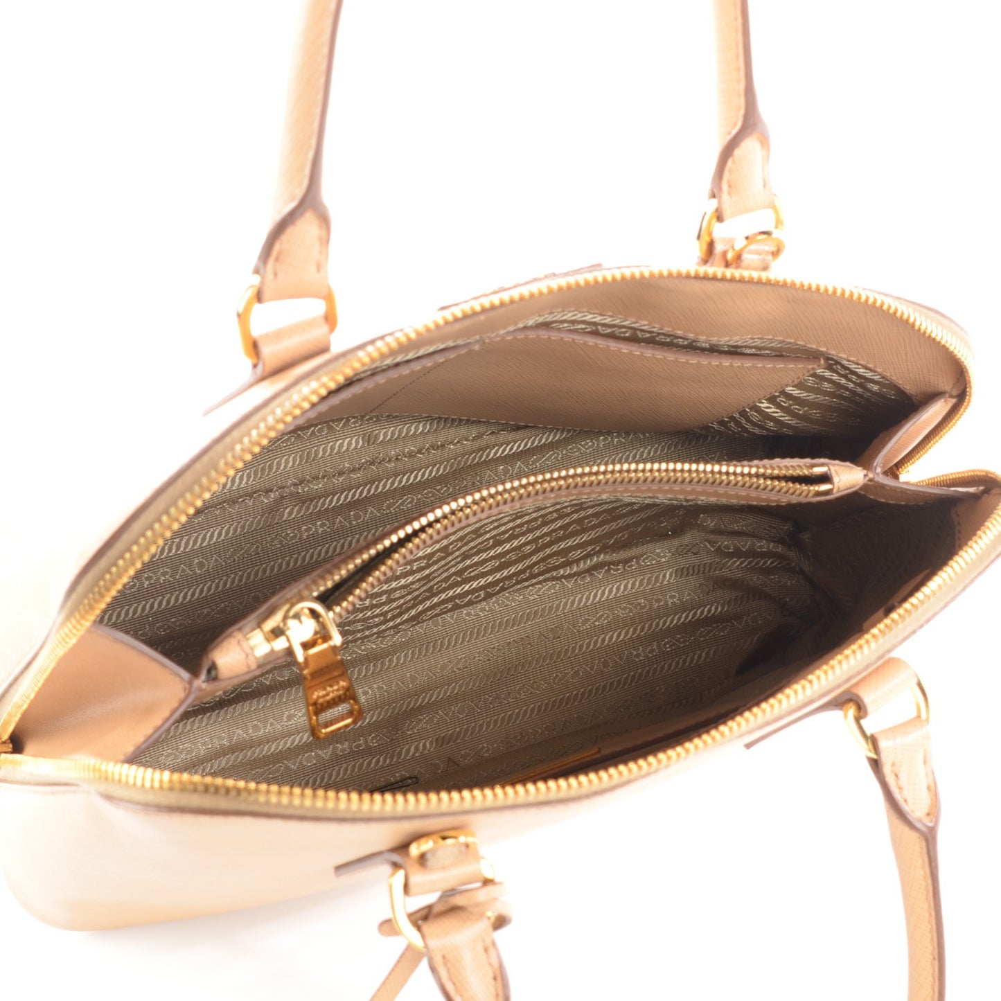 Saffiano Lux Medium Promenade Tote Noisette