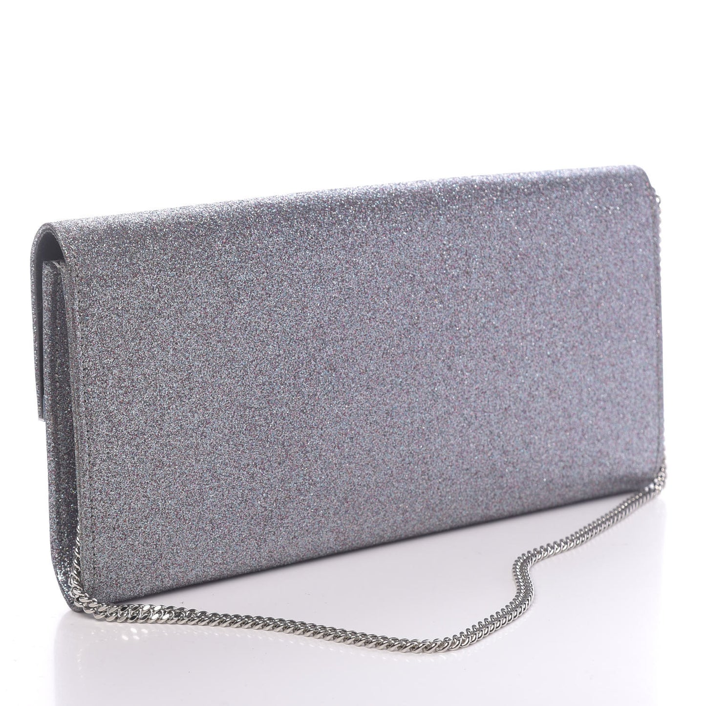 Glitter Fabric Erica Chain Clutch Multicolor