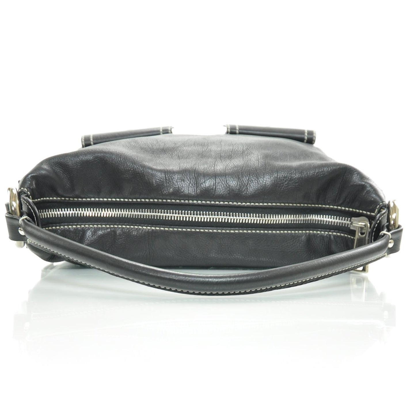 Leather Multipocket Hobo Black