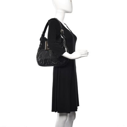 Gucci Calfskin Queen Bow Hobo Black 2 of 12