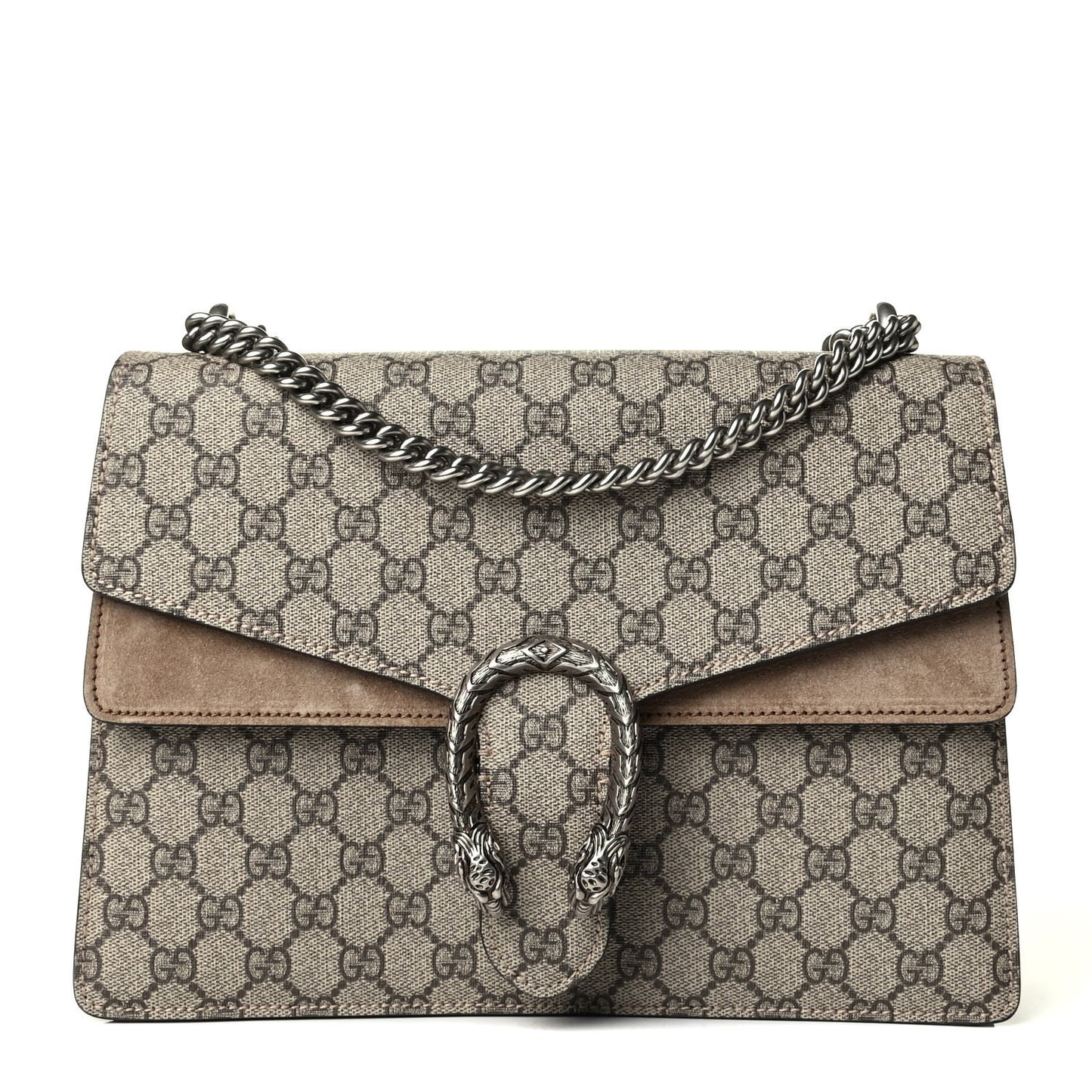 GG Supreme Monogram Medium Dionysus Shoulder Bag Taupe