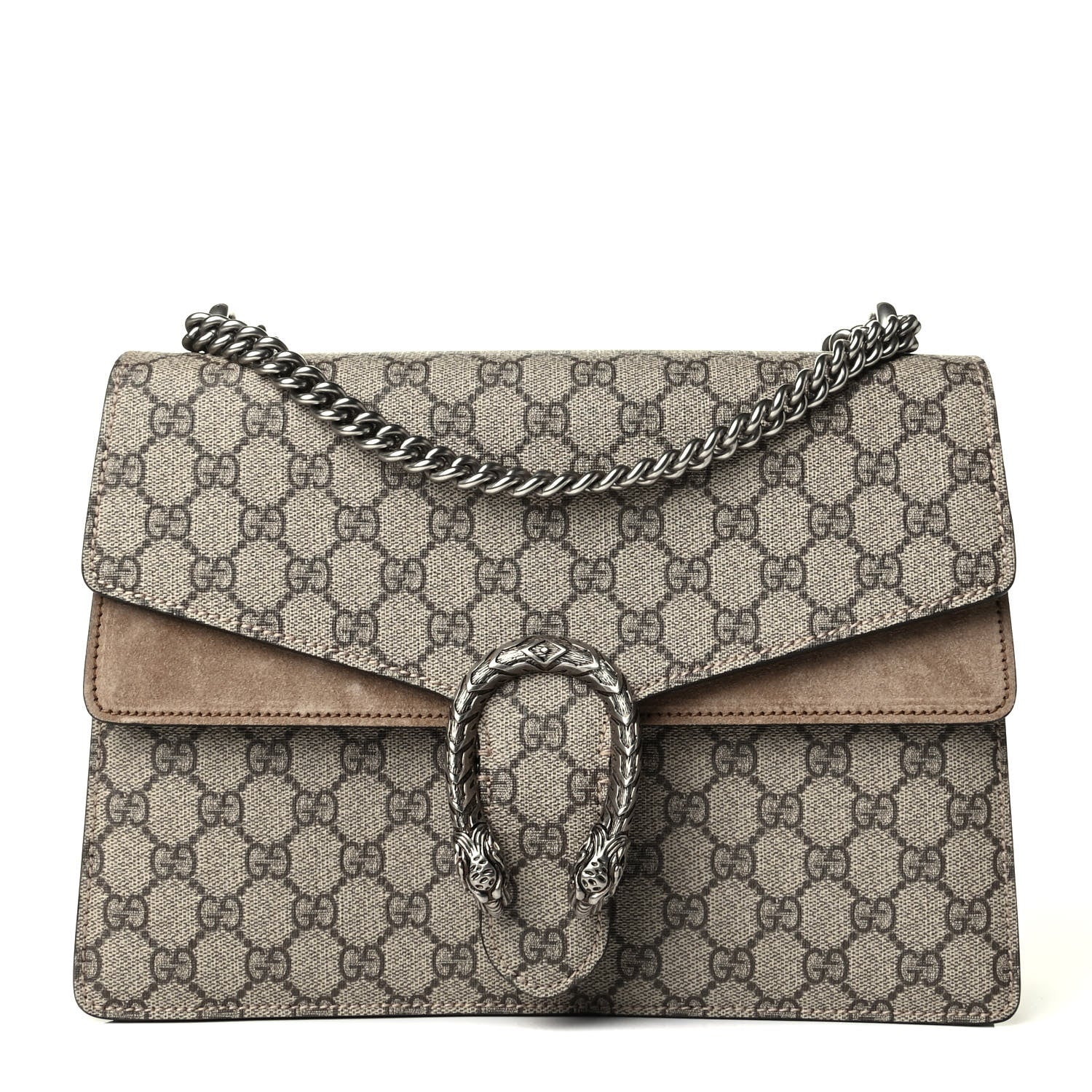 Gucci GG Supreme Monogram Medium Dionysus Shoulder Bag Taupe 1 of 7