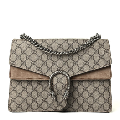 Gucci GG Supreme Monogram Medium Dionysus Shoulder Bag Taupe 1 of 7