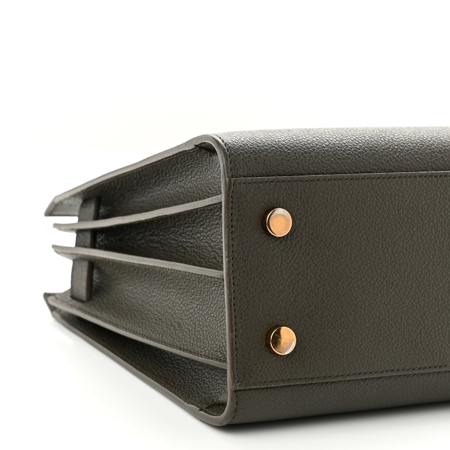 Grained Calfskin Baby Sac De Jour Bronze