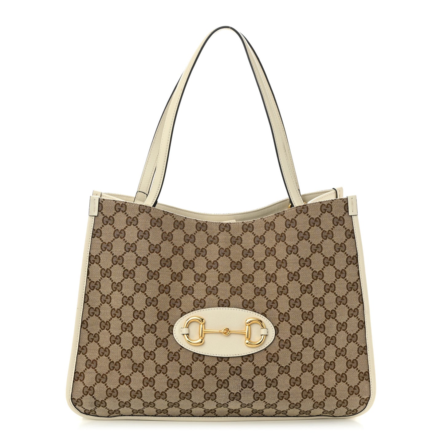 Monogram New Sakai Calfskin Lux Horsebit 1955 Tote Beige Ebony Mystic White