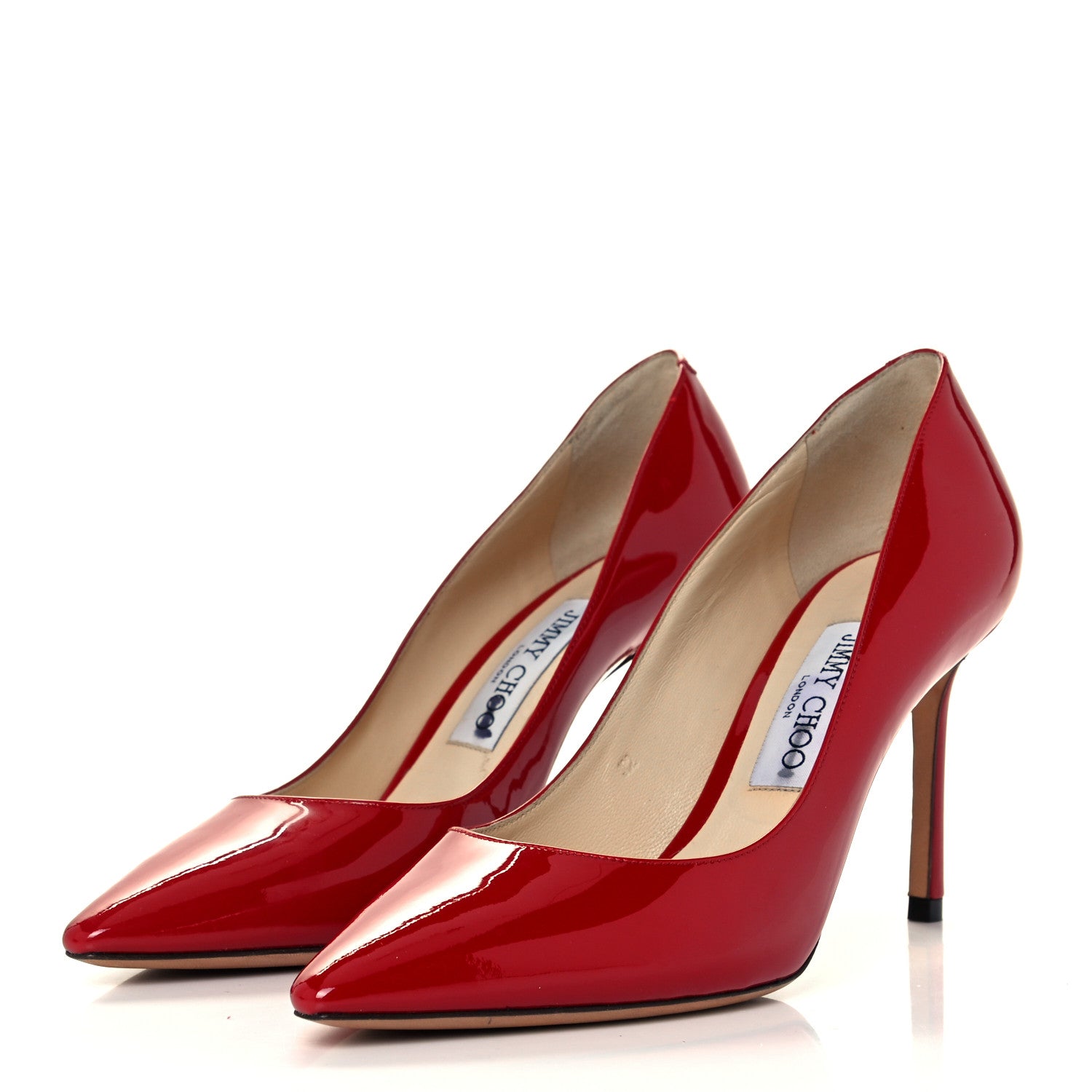 Jimmy Choo Patent Romy 85 Pumps 38 Red 2 of 10