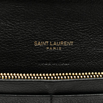 Saint Laurent Calfskin Tiny Monogram Cassandre Wallet Black 6 of 6