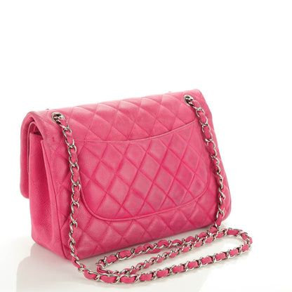 Chanel Iridescent Caviar Quilted Jumbo Double Flap Pink 3 of 21