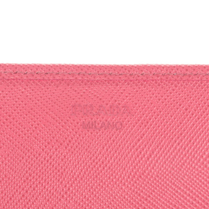 Prada Saffiano Metal Oro Chain Wallet Peonia 6 of 7