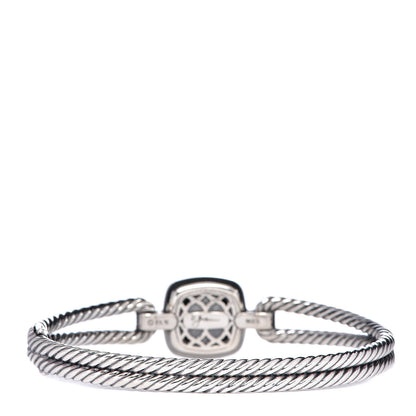 David Yurman Sterling Silver Diamond Black Orchid Albion Cable Bracelet 3 of 4