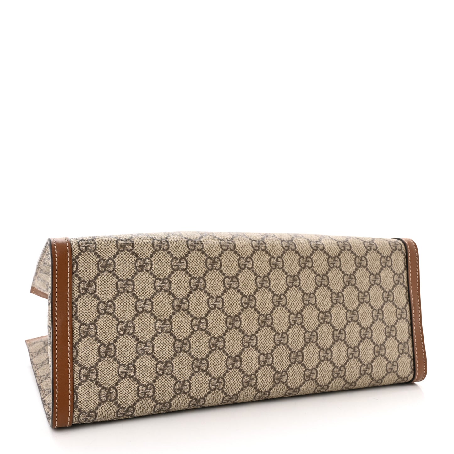 GG Supreme Monogram Medium Padlock Tote Beige Cuir
