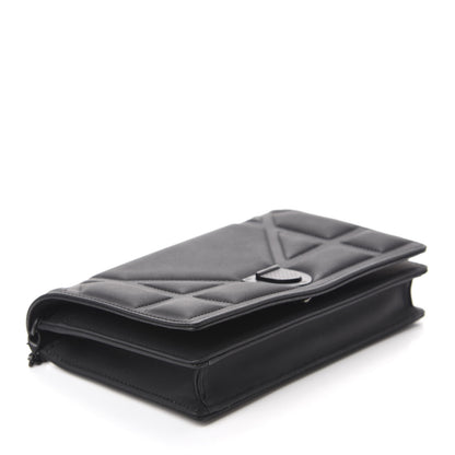Christian Dior Ultra Matte Calfskin Diorama Wallet on Chain Pouch Black 4 of 11