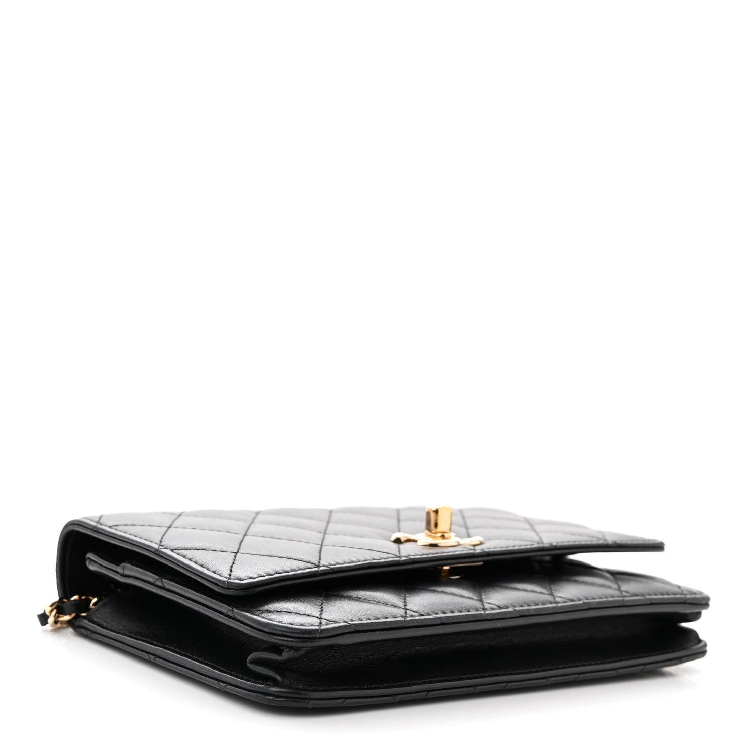 Chanel Lambskin Quilted Trendy CC Wallet On Chain WOC Black 4 of 12