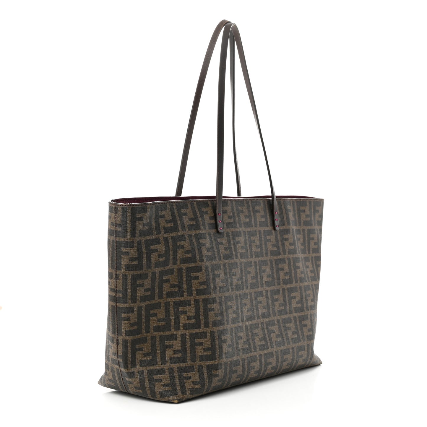 Zucca Spalmati Medium Roll Tote Tobacco Fuxia