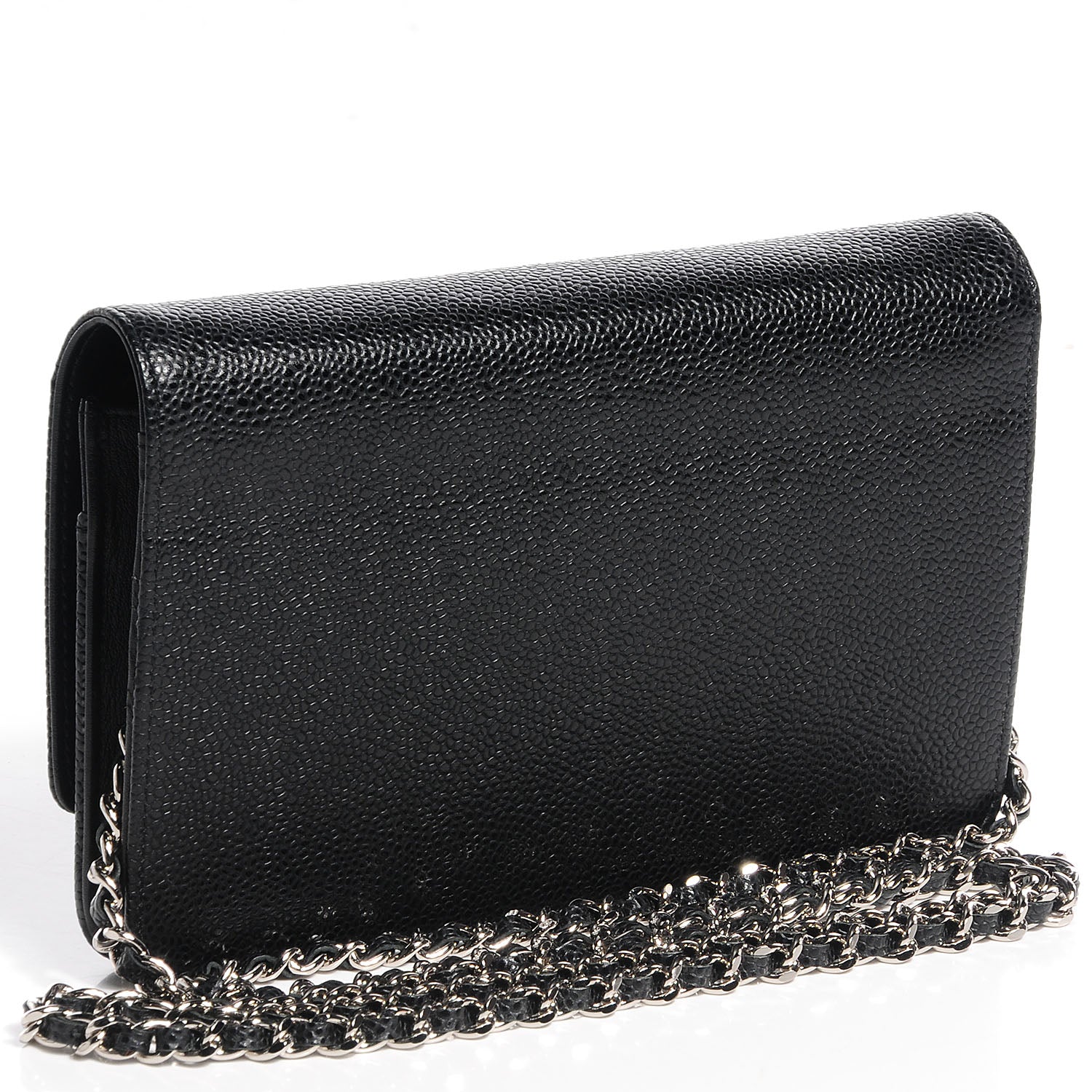 Chanel Caviar Timeless CC Wallet on Chain WOC Black 3 of 9