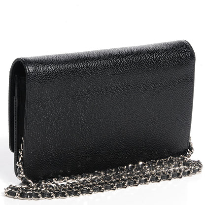 Chanel Caviar Timeless CC Wallet on Chain WOC Black 3 of 9