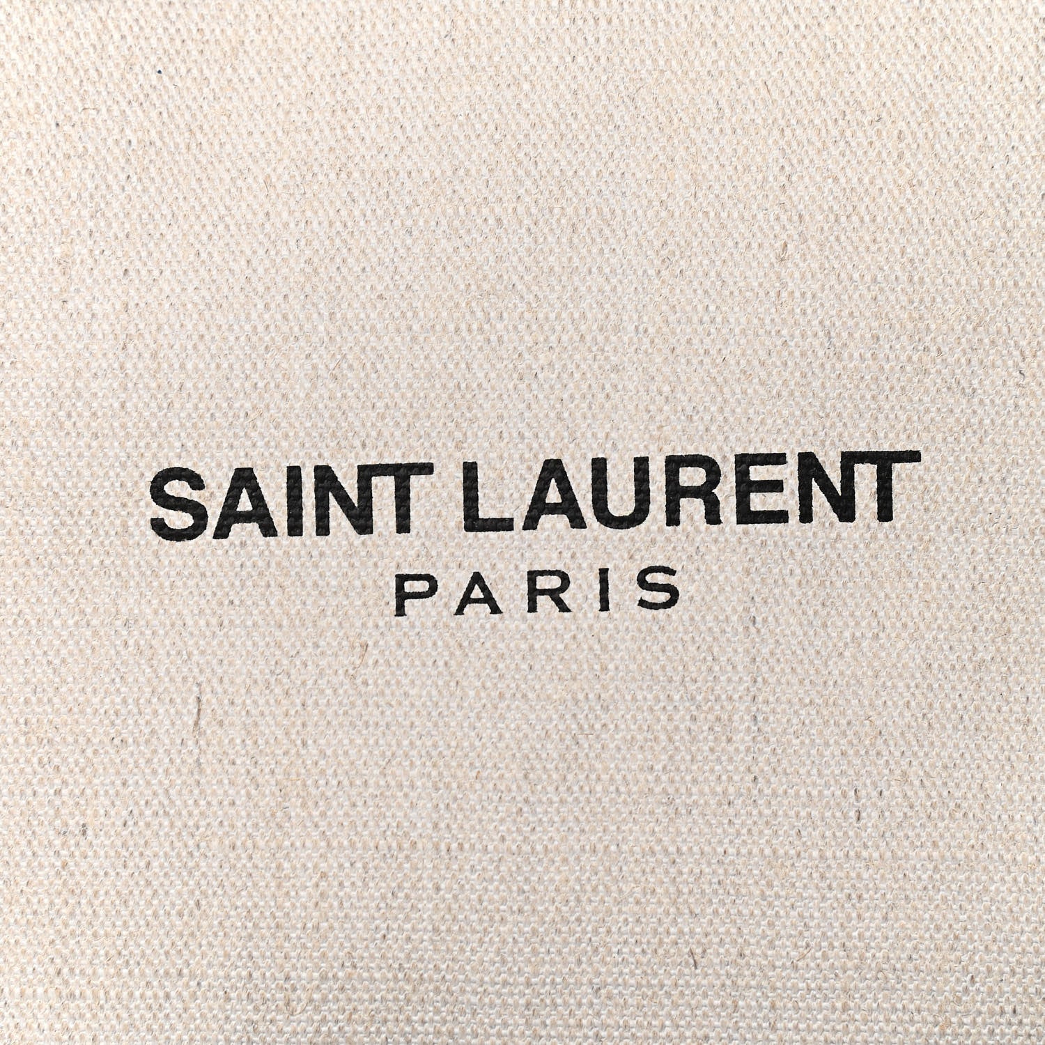 Saint Laurent Canvas Calfskin Shopping Tote White Black 12 of 12