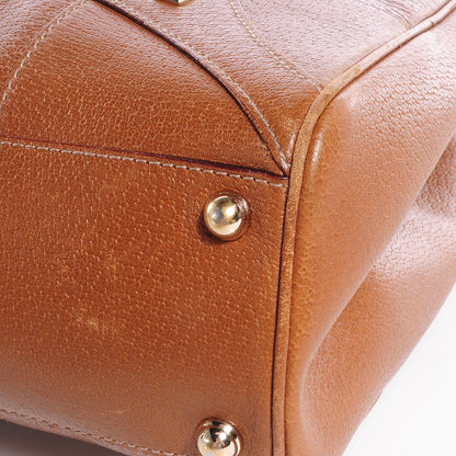 Gucci Leather Monogram Medium Bardot Brown 5 of 8