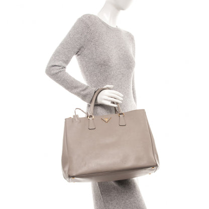 Prada Saffiano Large Galleria Double Zip Tote Pomice 2 of 14