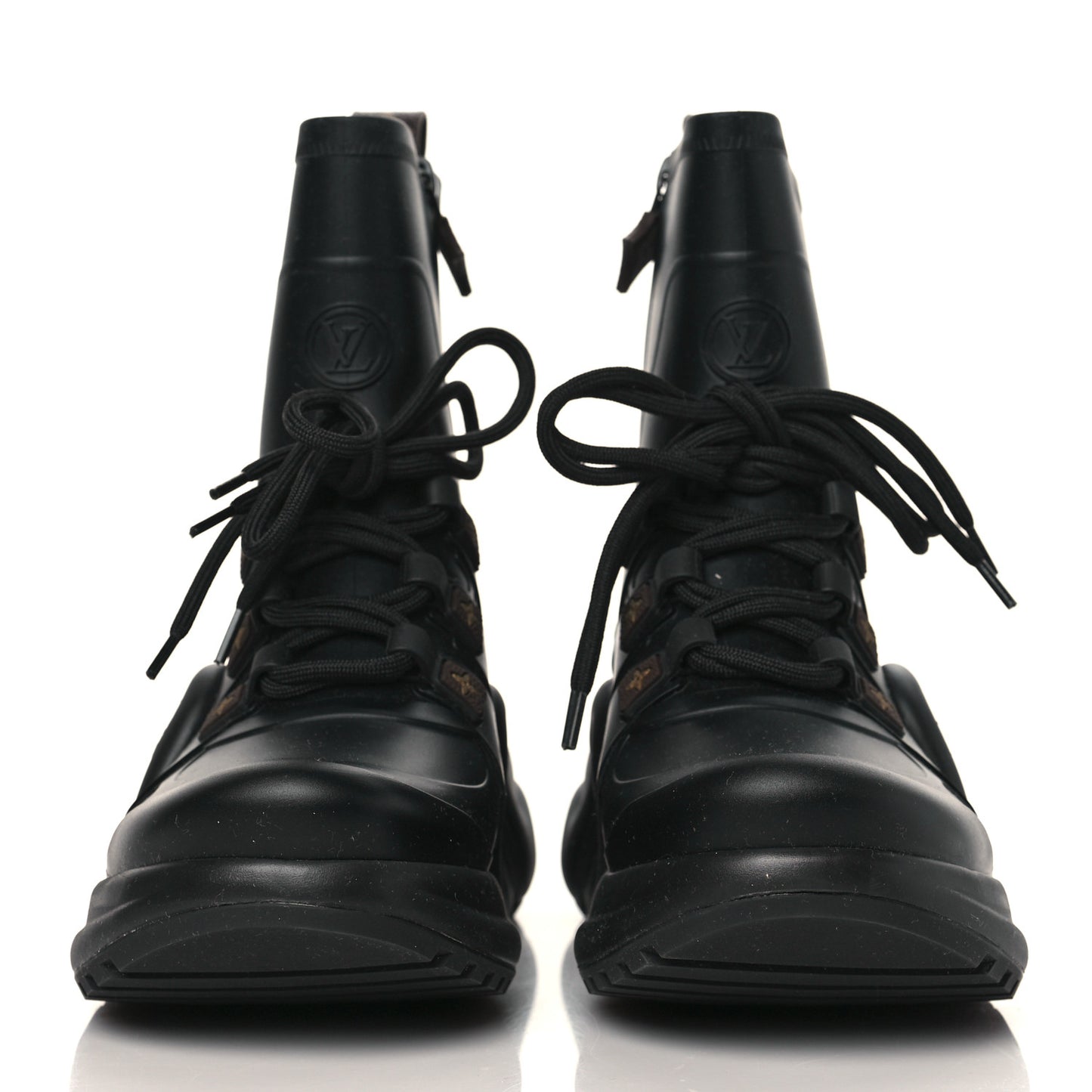 Mat Rubber Monogram LV Archlight Sneaker Boots 38 Black
