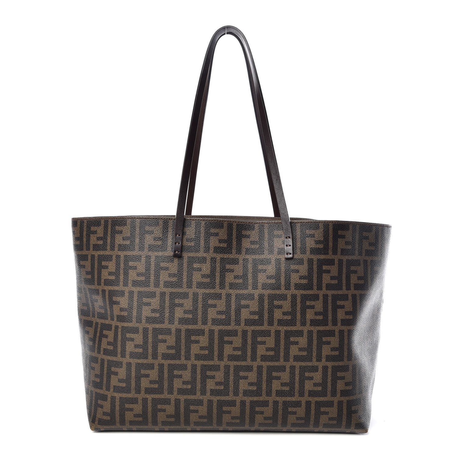 Fendi Zucca Spalmati Medium Roll Tote Tobacco Moro 1 of 13