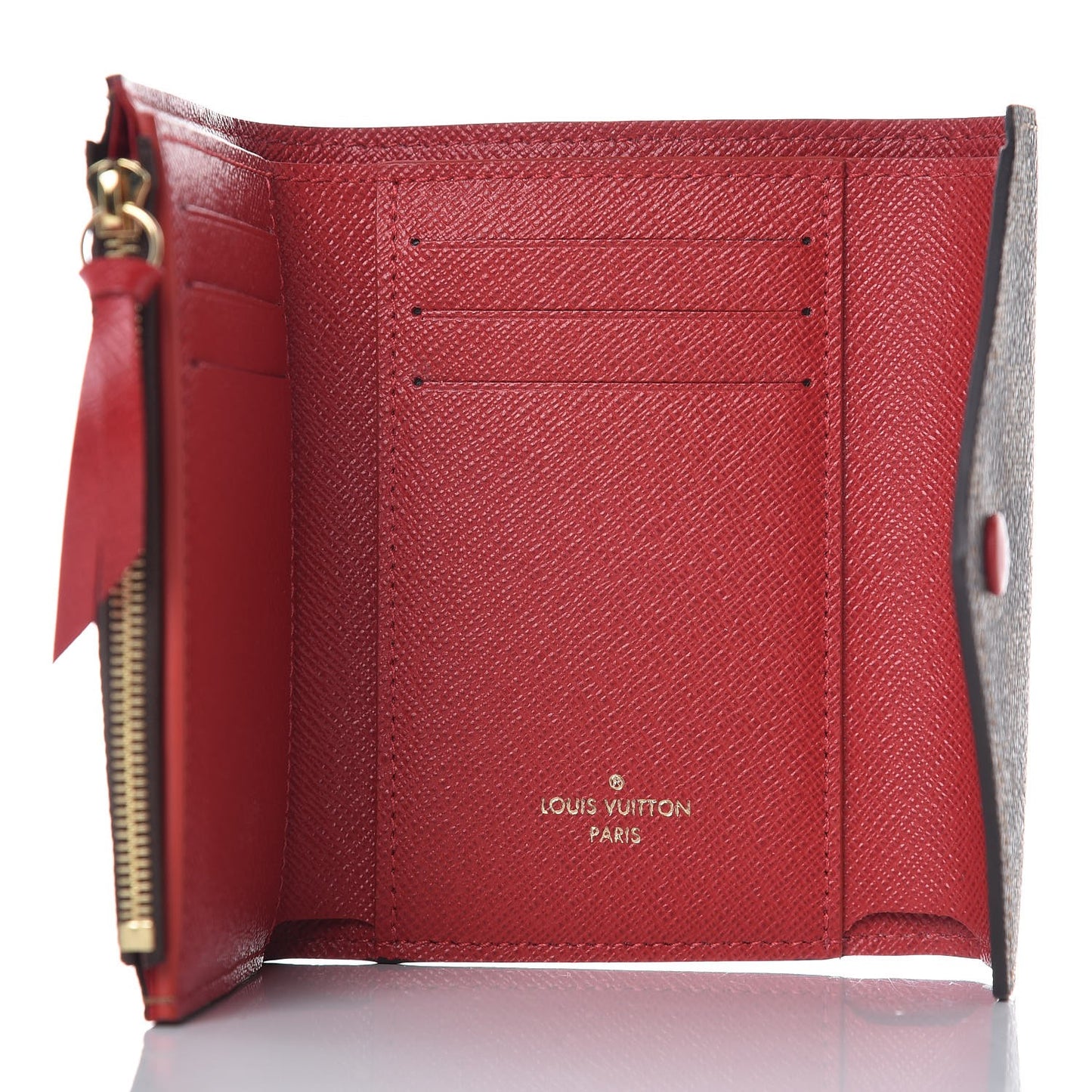 Damier Ebene Victorine Wallet Red