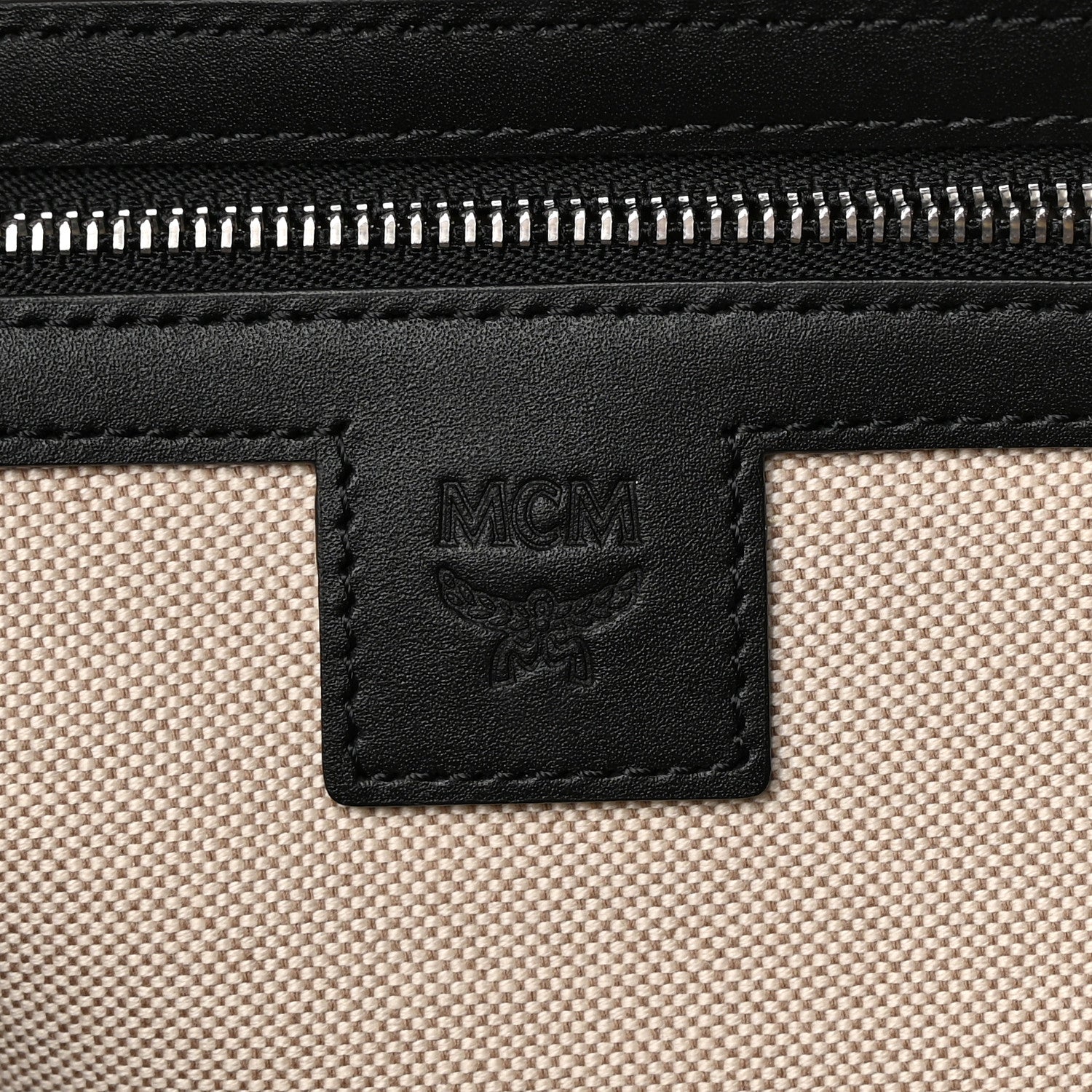 MCM Visetos Medium Delmy Shopper Tote Black 6 of 15