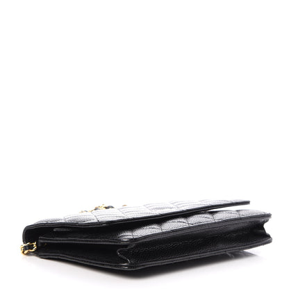Chanel Caviar Quilted Wallet On Chain WOC Black 4 of 8
