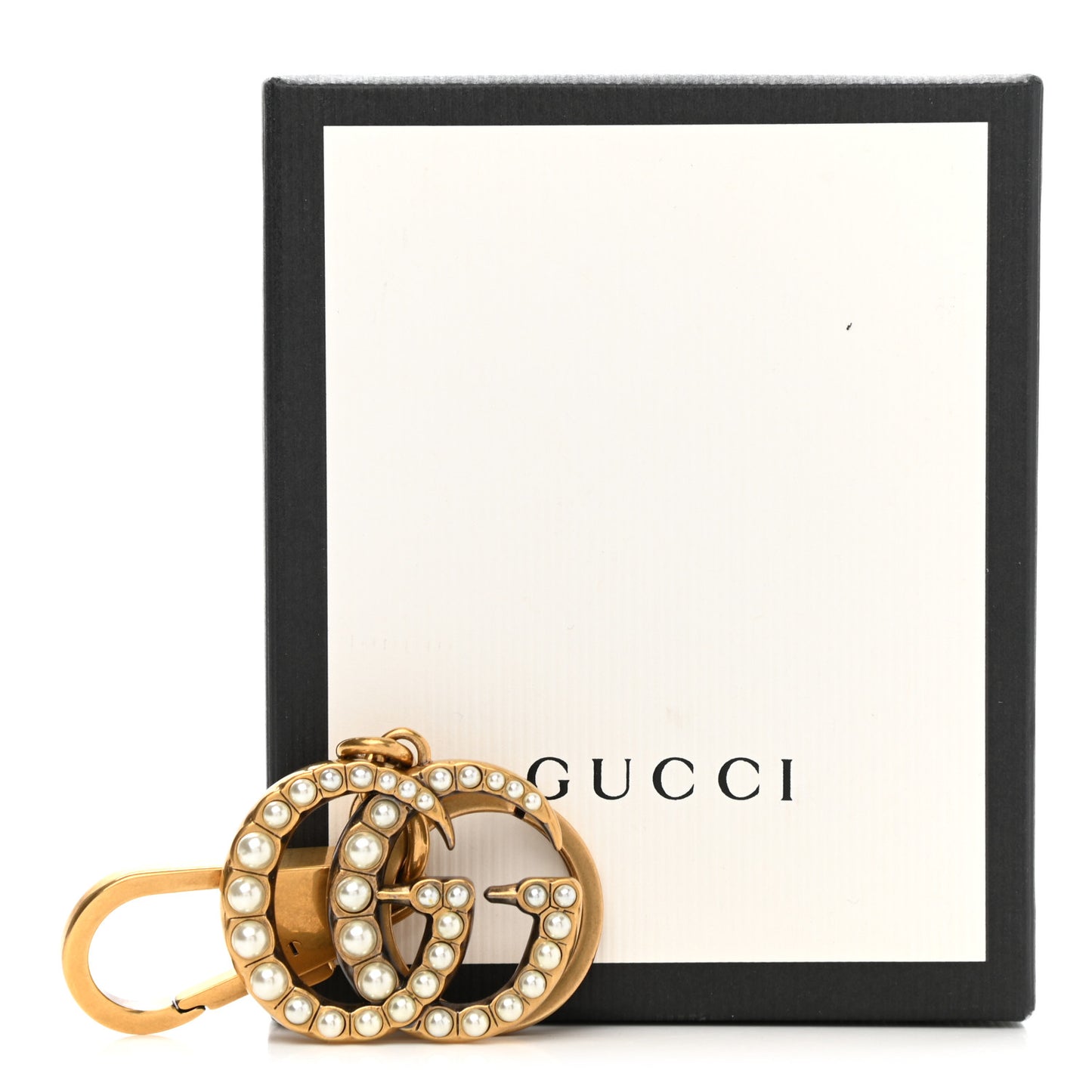 Pearl Double G Key Chain Gold