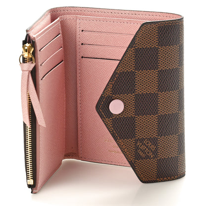Louis Vuitton Damier Ebene Victorine Wallet Rose Ballerine 5 of 7