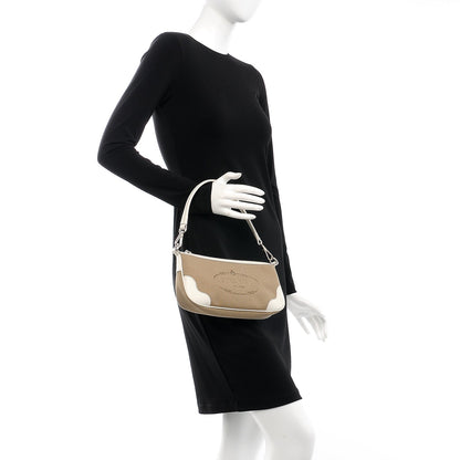 Prada Jacquard Logo Shoulder Bag Corda Talco 2 of 7
