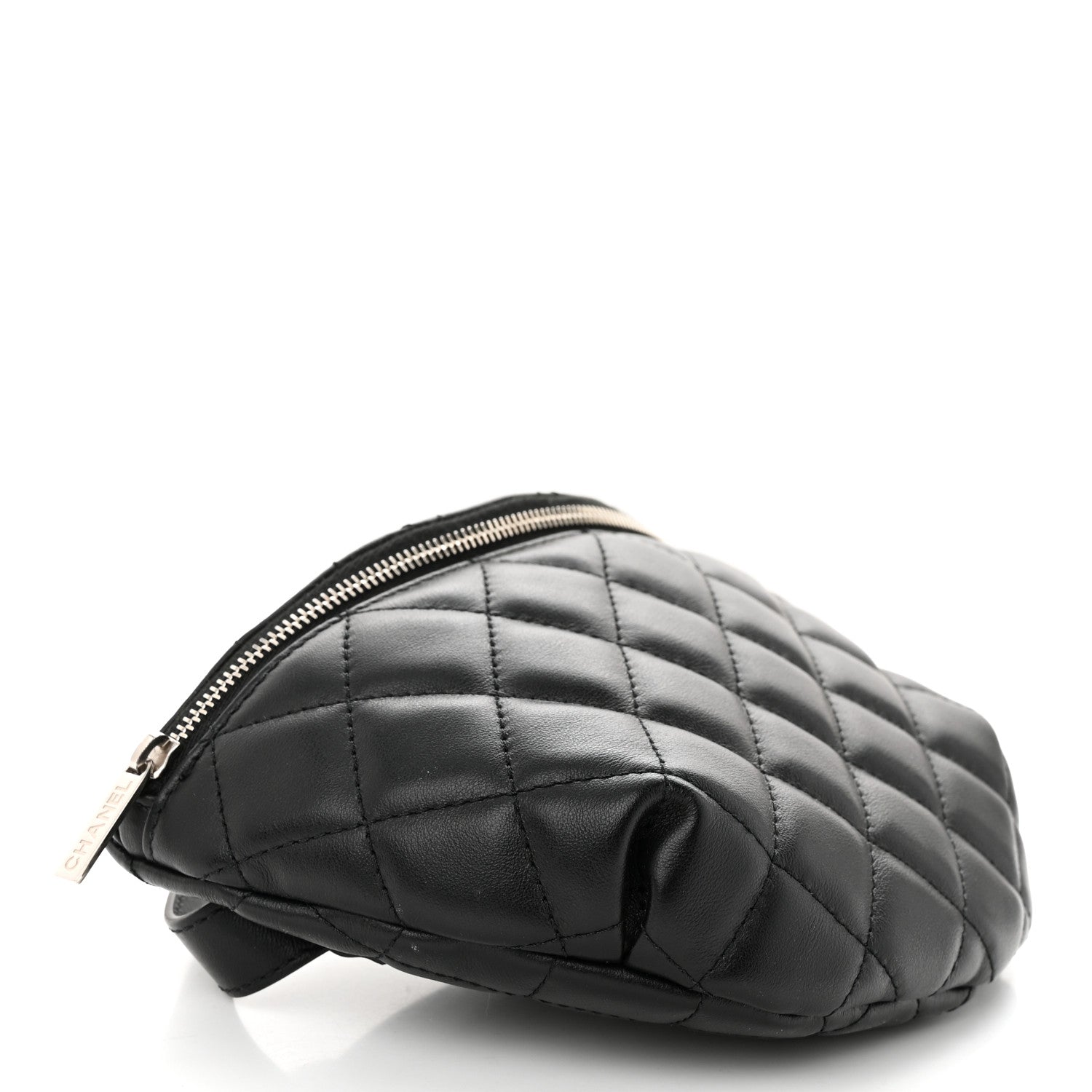 Chanel Lambskin Quilted Waist Belt Bag Black 4 of 10