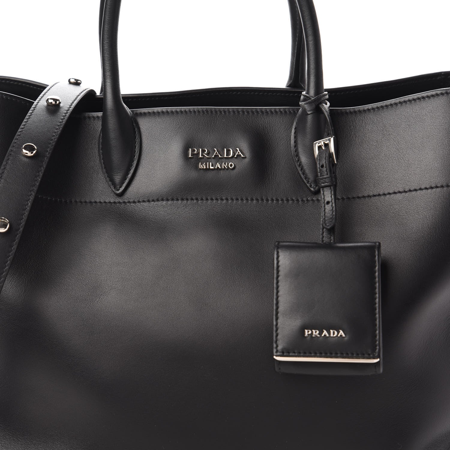 Prada City Calfskin Tote Black 9 of 9