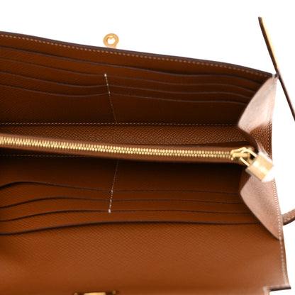 Hermes Epsom Kelly Longue Wallet Gold 5 of 10