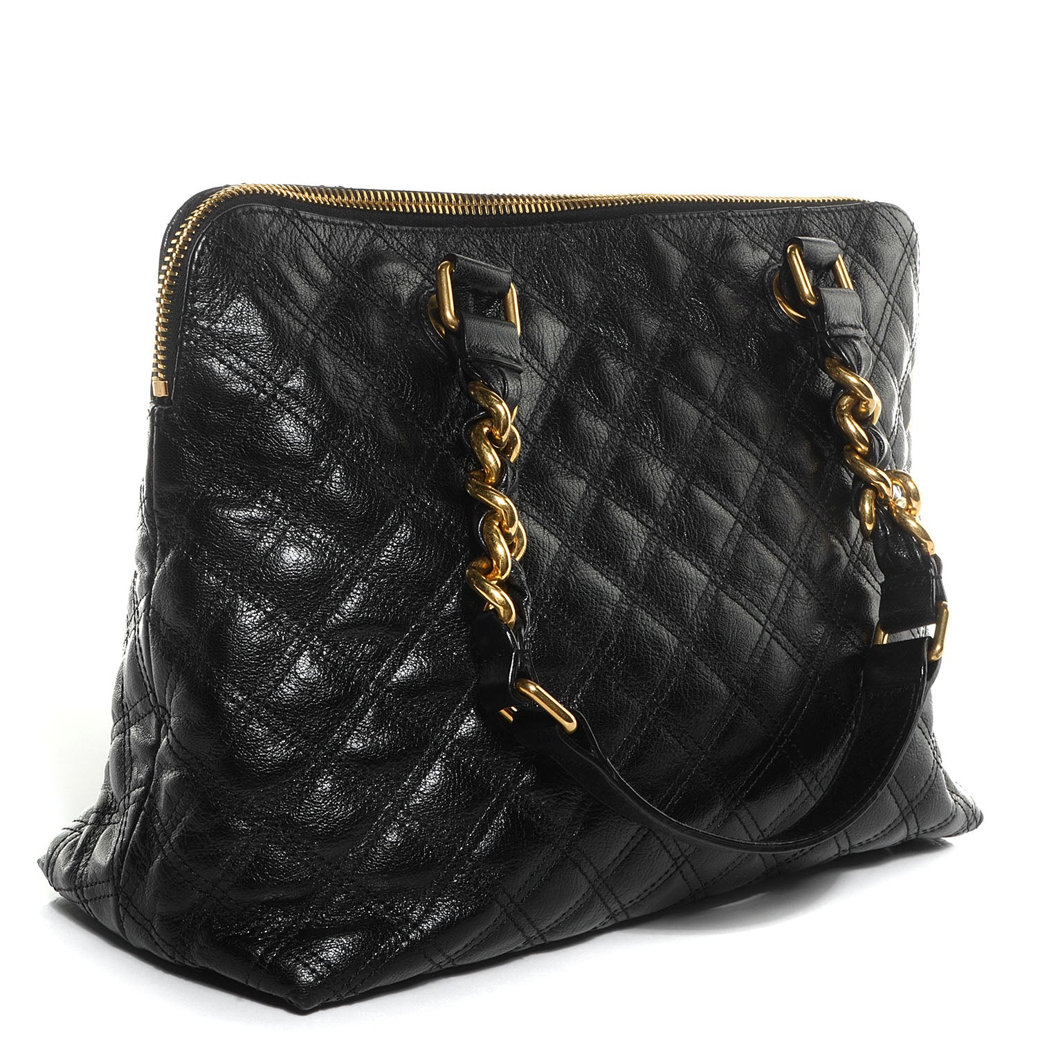 Marc Jacobs Leather Quilted Karlie Satchel Black 3 of 9