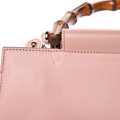 Gucci Nappa Bamboo Small Nymphaea Top Handle Bag Perfect Pink 10 of 19