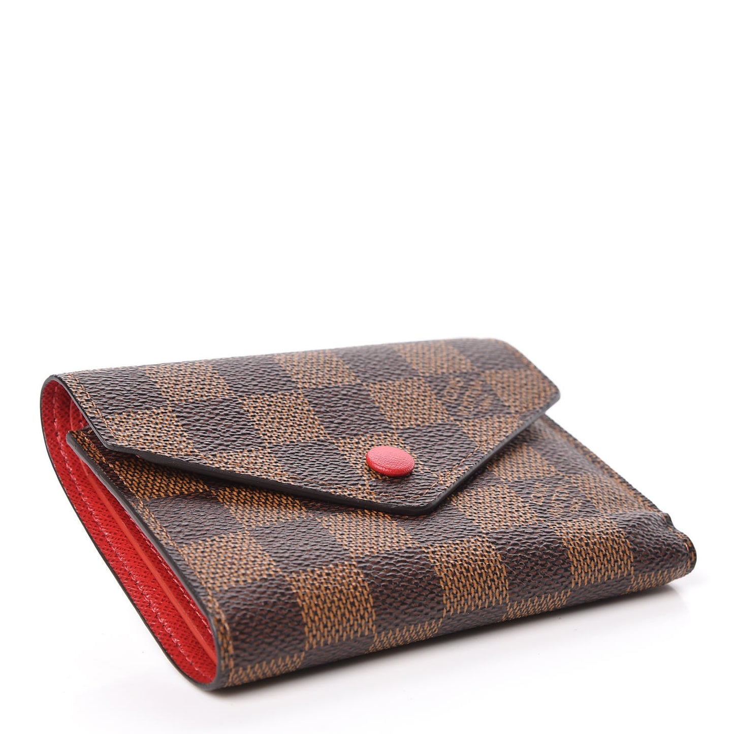 Damier Ebene Victorine Wallet Red