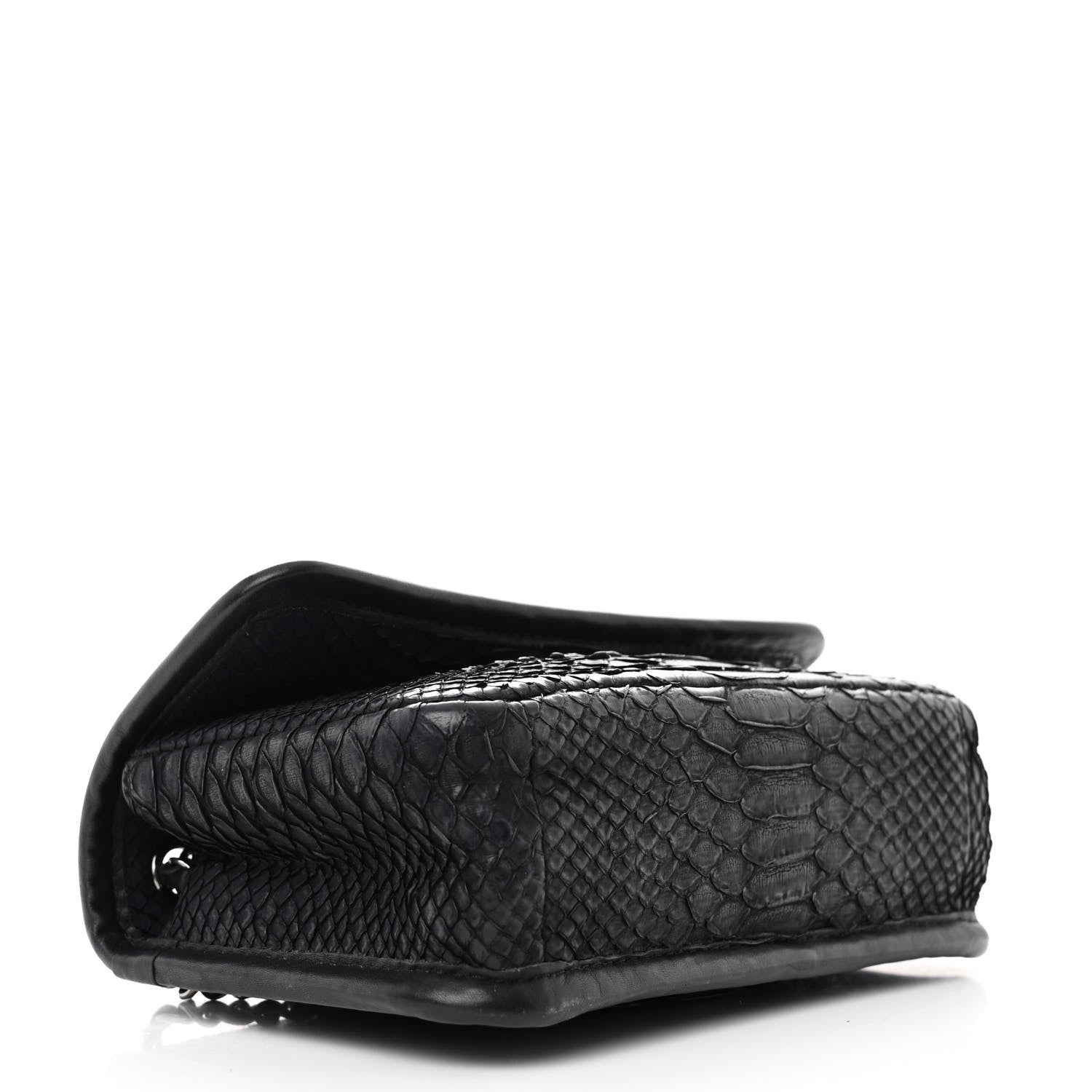 Chanel Snakeskin Mini  Flap Black 4 of 11